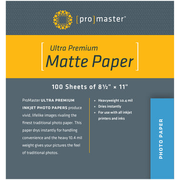 Ultra Premium Matte Paper - 8 1/2"x11" - 100 Sheets