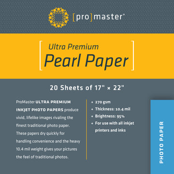 Ultra Premium Pearl Paper - 17"x22" - 20 Sheets